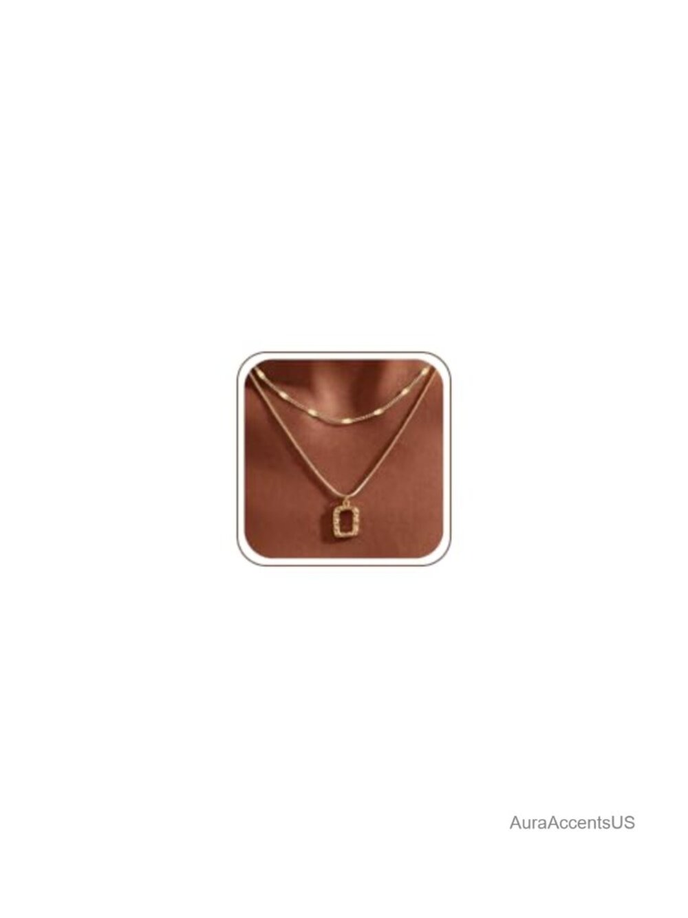 14K Gold Plated Snake Chain Layered Necklace for Women